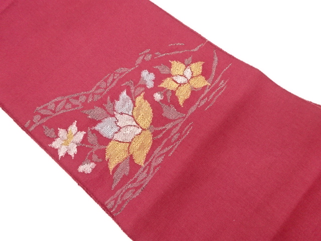 花模様織出し名古屋帯